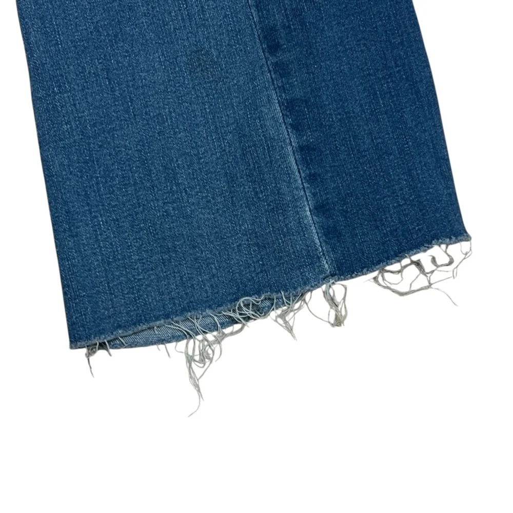 Hollister Two-Tone Blue Patchwork Flare Jeans - Picture 4 of 14